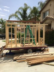 Habor Freight homemade camper trailer - wall framing