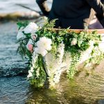 Rowboat engagement photo